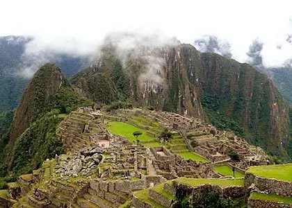 Machu Picchu sett från toppen