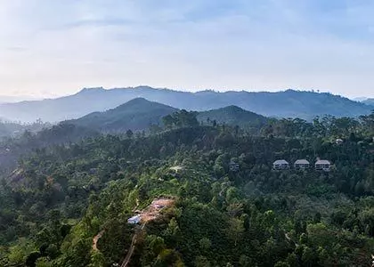 Landskap sett från himlen